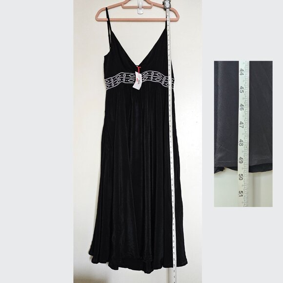NWT!! Solid & Striped Ariel Flowy Sleeveless Midi Dress With Pockets M Blackout - Picture 4 of 14